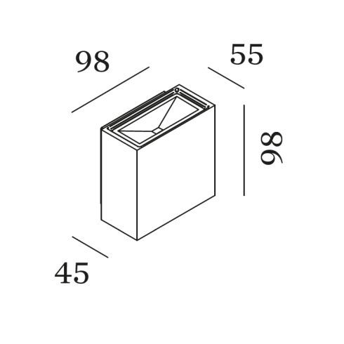 CENTRAL 1.0 3000K LED-Wandleuchte, aluminium