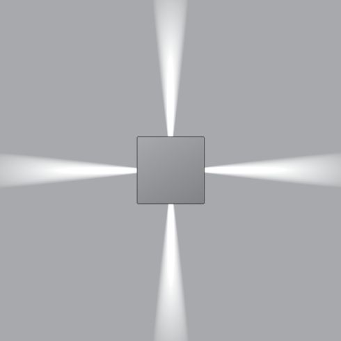 24126K3 - 4 x 15° Wandleuchte, grafit