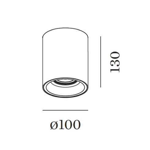 SOLID 1.0 2700K LED-Deckenleuchte, champagner - schwarz