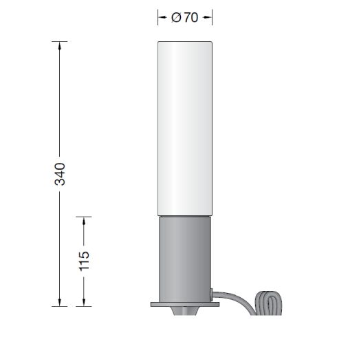 55018K3 - BEGA Plug & Play 48V Ortsveränderliche Gartenleuchte, grafit