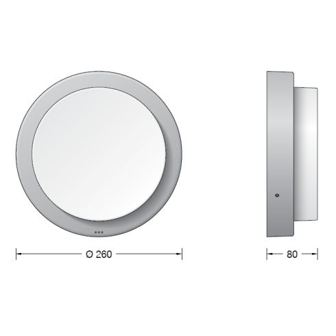 24775K3 LED-Wand- und Deckenleuchte, grafit
