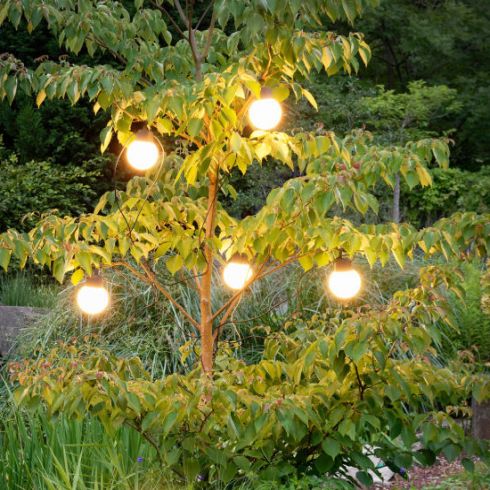 24377K3 - BEGA Plug & Play 48V 3 x ortsveränderliche Gartenleuchte, grafit