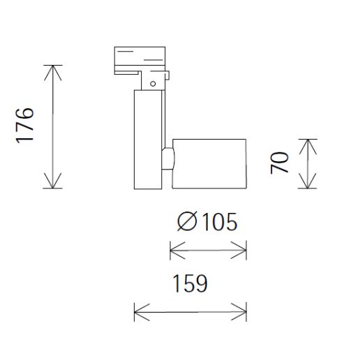 71248.000 OPTEC silber LED-Fluter für ERCO-3-Ph.-System