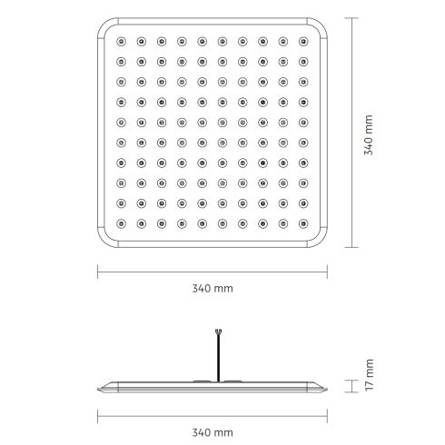 Modul Q 340 Project LED-Deckenaufbauleuchte 3000K