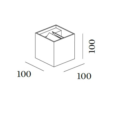 BOX WALL 1.0 3000K LED-Wandleuchte, weiß