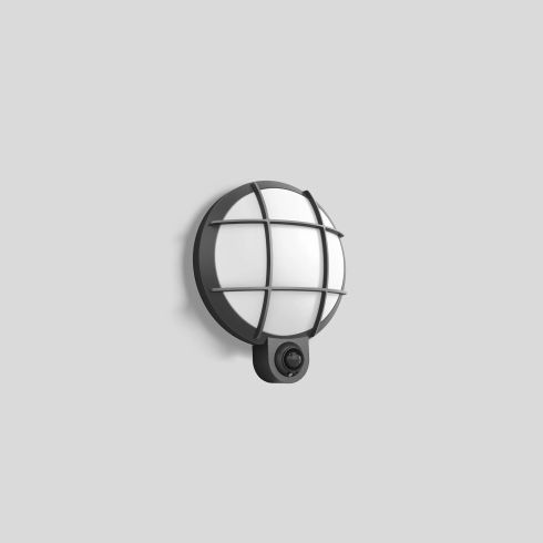 24168K4 LED-Wandleuchte mit PIR-Sensor, grafit