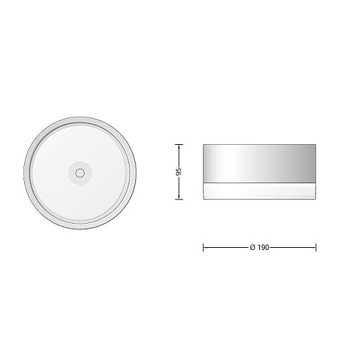 50570.2K3 LED-Deckenleuchte, edelstahl