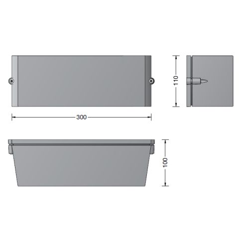 22398K3 Wandleuchte, grafit