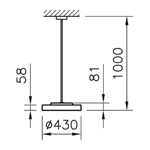 MILANO SLIM 430 3000K LED-Pendelleuchte