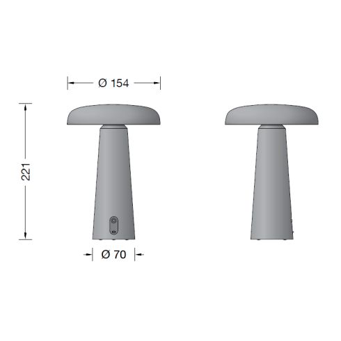 24866WK27 LED-Akku-Tischleuchte, weiß