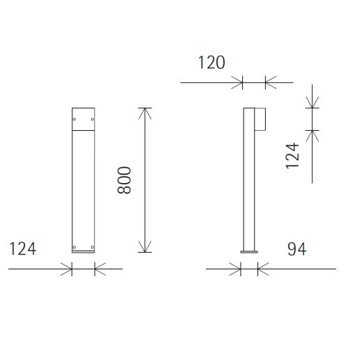 33269.000 KUBUS LED-Pollerleuchte - Bodenfluter