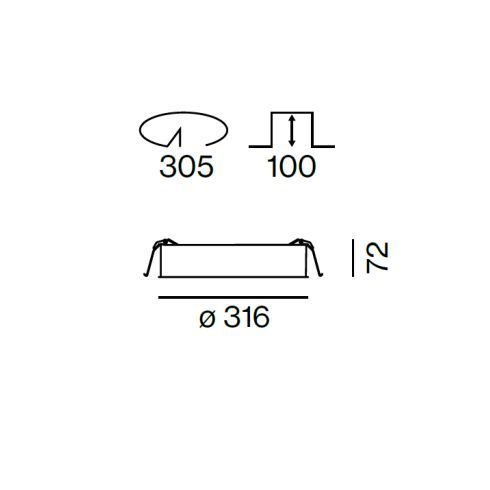 COMBO ROUND 300 OPAL 4000K DALI LED-Deckeneinbauleuchte