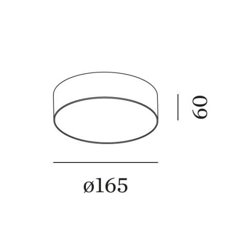 ROBY 1.6 2700K Deckenanbauleuchte, schwarz