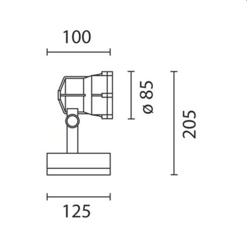 MiniWoody 40° 4000K Strahler, grau