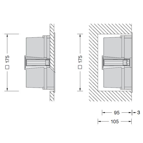 24203K3 LED-Wandeinbauleuchte, grafit