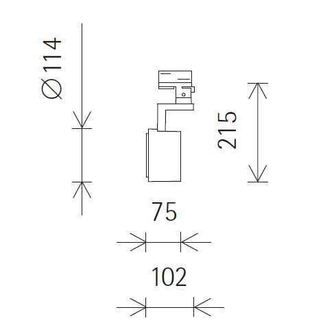 71655.000 PARSCAN schwarz LED-Strahler für ERCO-3-Ph.-System