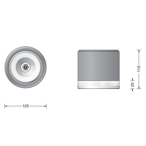 66056K3 LED-Kompakttiefstrahler, grafit