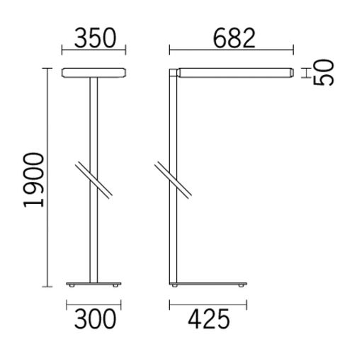 iPlan - Actilume LED-Stehleuchte, grau