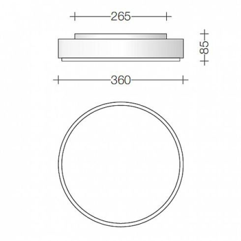 34278.2K3 LED-Decken-/ Wandleuchte, weißaluminium