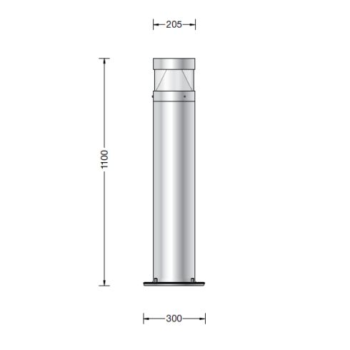 88061K3 LED-Pollerleuchte Edelstahl