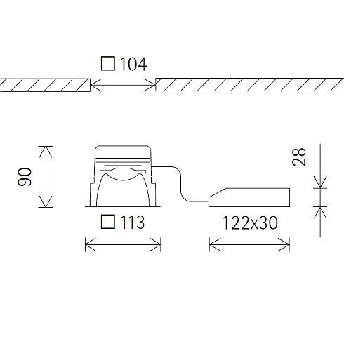 32020.000 QUINTESSENCE Deckeneinbau-Downlight