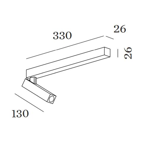 MICK 1.0 3000K LED-Deckenstrahler, schwarz