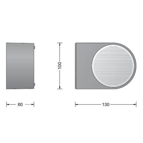 33223K3 LED-Wandleuchte, grafit