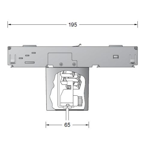 13225 Stromschienenadapter samtschwarz für BEGA Systempendelleuchten