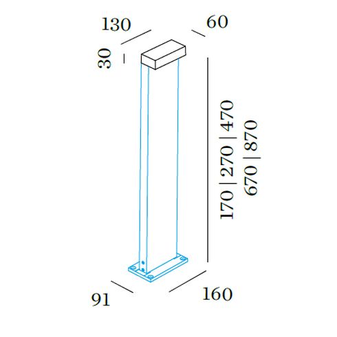 PALOS CARRÉ 1.0 LED-Pollerleuchte, anthrazitgrau