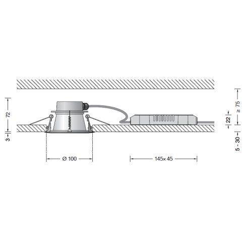 50813.6K3 - STUDIO LINE kupfer Deckeneinbauleuchte