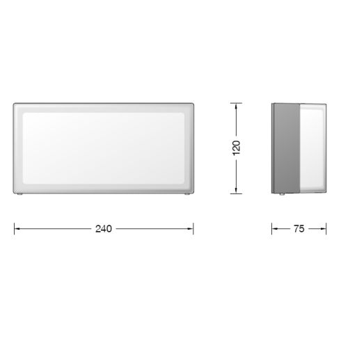 33604A LED-Wandleuchte, silber