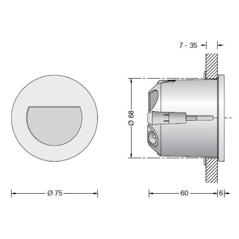 50155.1K3 - ACCENTA LED-Wandeinbauleuchte, weiß