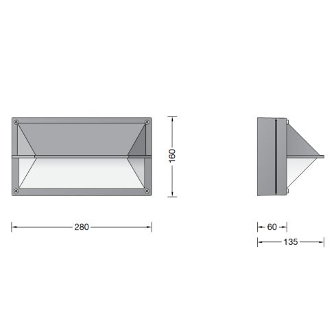 22656K3 LED-Wandleuchte, grafit