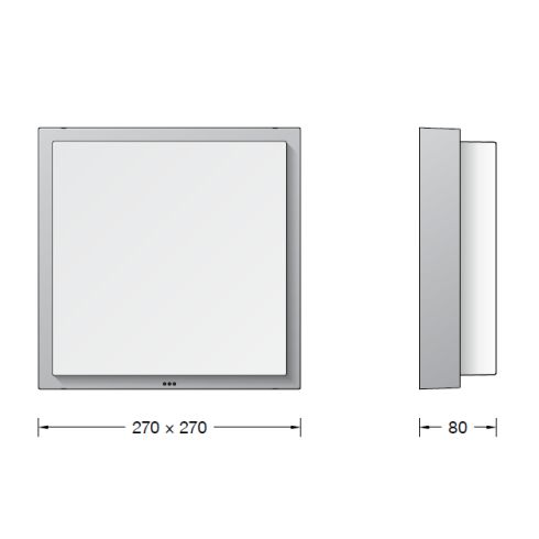 24770AK3 LED-Wand- und Deckenleuchte, silber