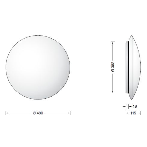 50509K3 - PRIMA LED-Decken-/ Wandleuchte