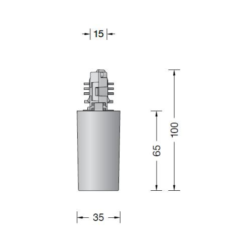 13225 Stromschienenadapter samtschwarz für BEGA Systempendelleuchten