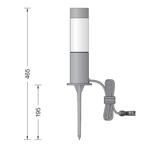 55008K3 - BEGA Plug & Play 48V Ortsveränderliche Gartenleuchte, grafit