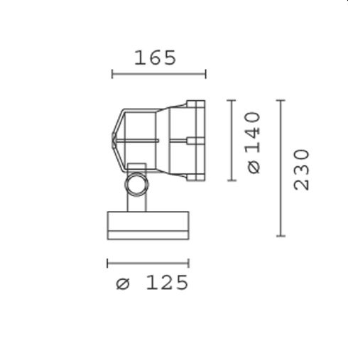 Woody 40° 3000K LED-Strahler, schwarz