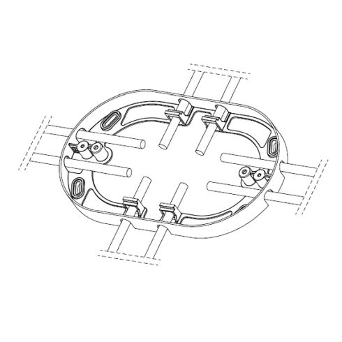 Zubehör - 13641A Montagerahmen, silber