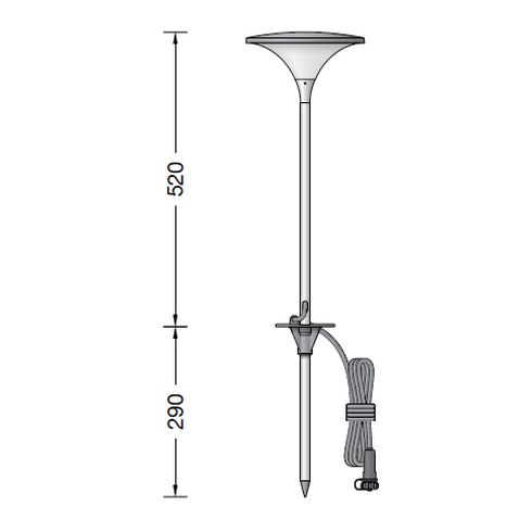 84889K3 - BEGA UniLink Ortsveränderliche Gartenleuchte, grafit