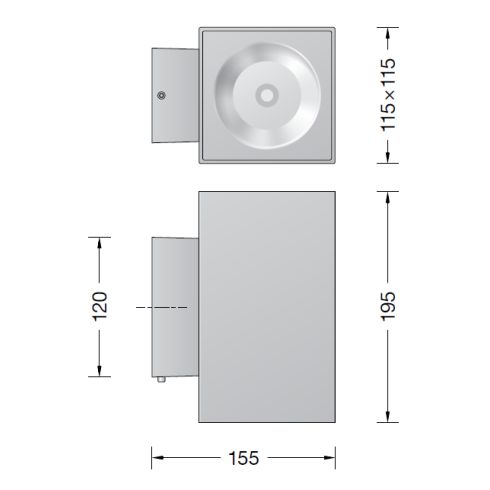 24617K3 LED-Wandleuchte, grafit