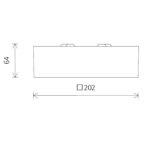 86145.000 COMPAR SQUARE Aufbaudownlight mit schwarzem Abblendraster