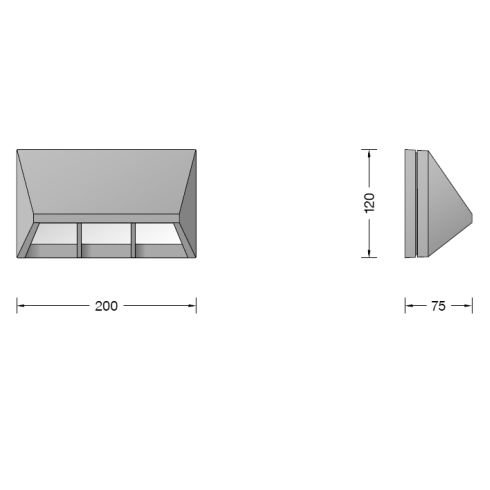 22375K3 LED-Wandleuchte, grafit