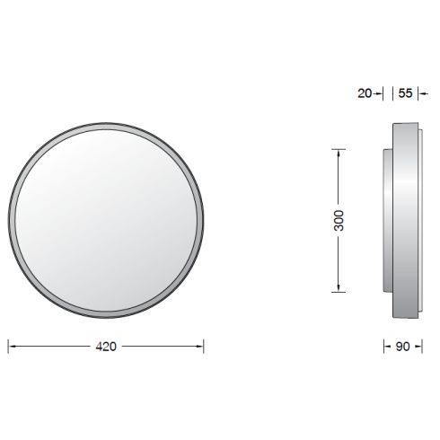 34279.2K3 LED-Decken-/ Wandleuchte, weißaluminium