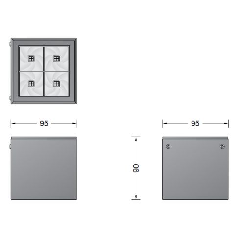 66158K3 LED-Kompakttiefstrahler, grafit