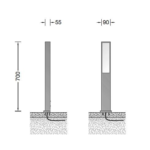 77247AK3 LED-Garten- und Wegeleuchte, silber