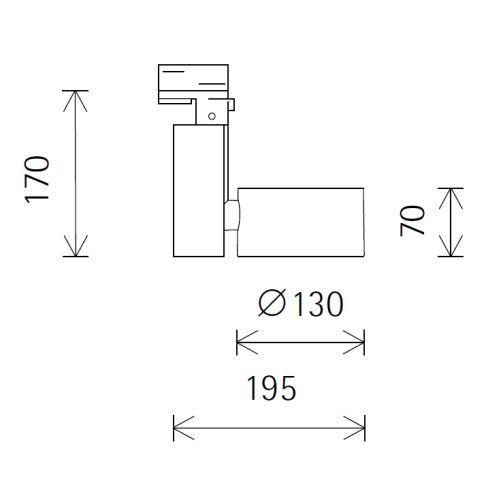 71096.000 OPTEC silber Linsenwandfluter für ERCO-3-Ph.System