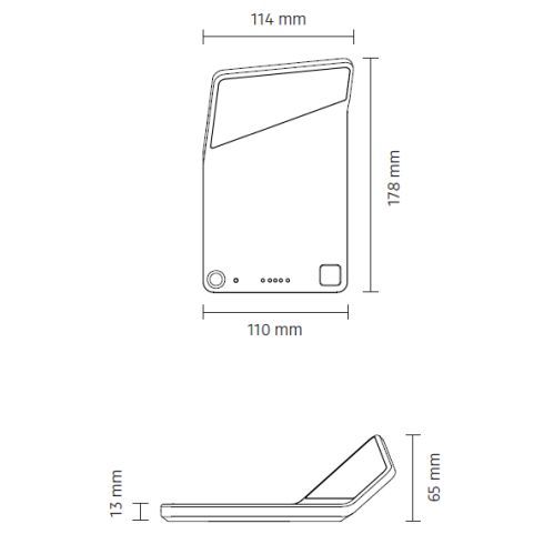 Winglet CL schwarz Kabellose Wandleuchte