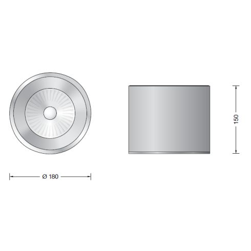 50679.2K3 - STUDIO LINE LED-Deckenleuchte, aluminium