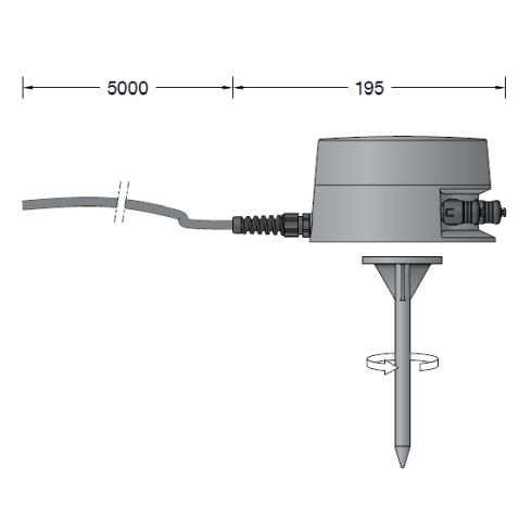 13567 - BEGA Plug & Play 48V Smart Tower mit Anschlussleitung und freiem Ende